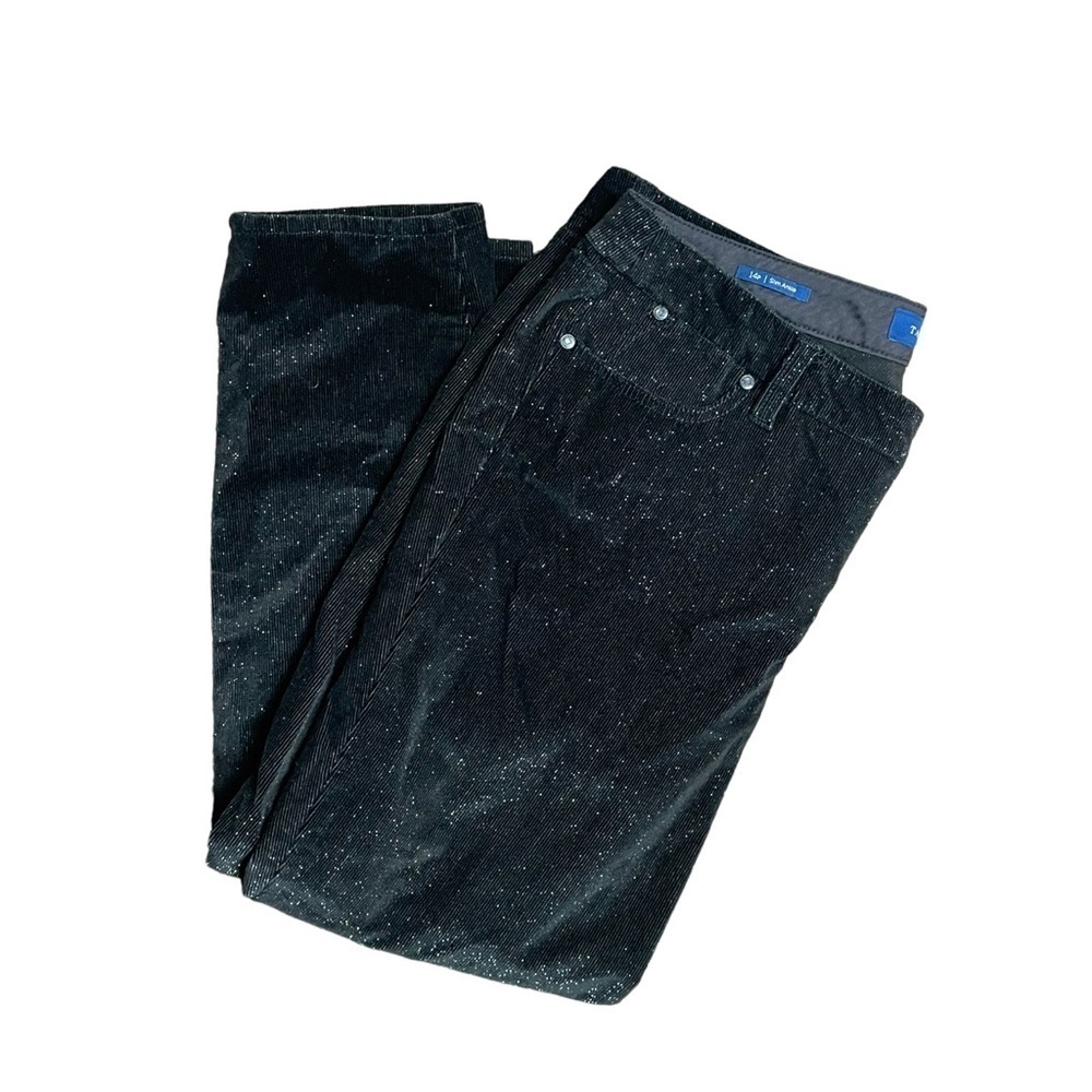 Talbots Black Micro Corduroy Slim Ankle Jeans 14P
